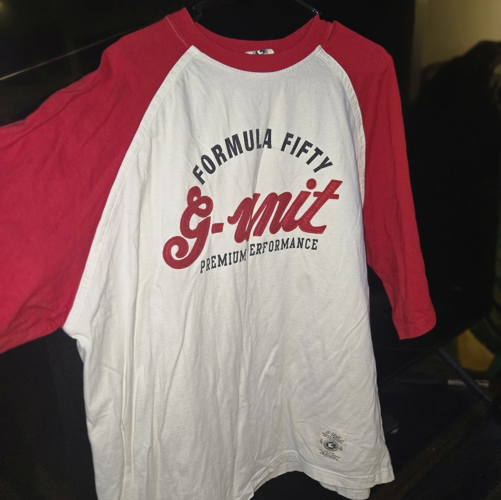 G-Unit Red and White Long Sleeve Tee